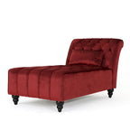 Rubie Modern Glam Tufted Velvet Chaise Lounge by Christopher Knight Home