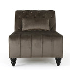Rubie Modern Glam Tufted Velvet Chaise Lounge by Christopher Knight Home