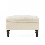 Jeremy Modern Tufted Fabric Pillow Top Ottoman by Christopher Knight Home