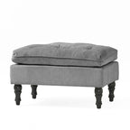 Jeremy Modern Tufted Fabric Pillow Top Ottoman by Christopher Knight Home