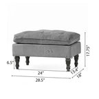 Jeremy Modern Tufted Fabric Pillow Top Ottoman by Christopher Knight Home