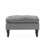 Jeremy Modern Tufted Fabric Pillow Top Ottoman by Christopher Knight Home