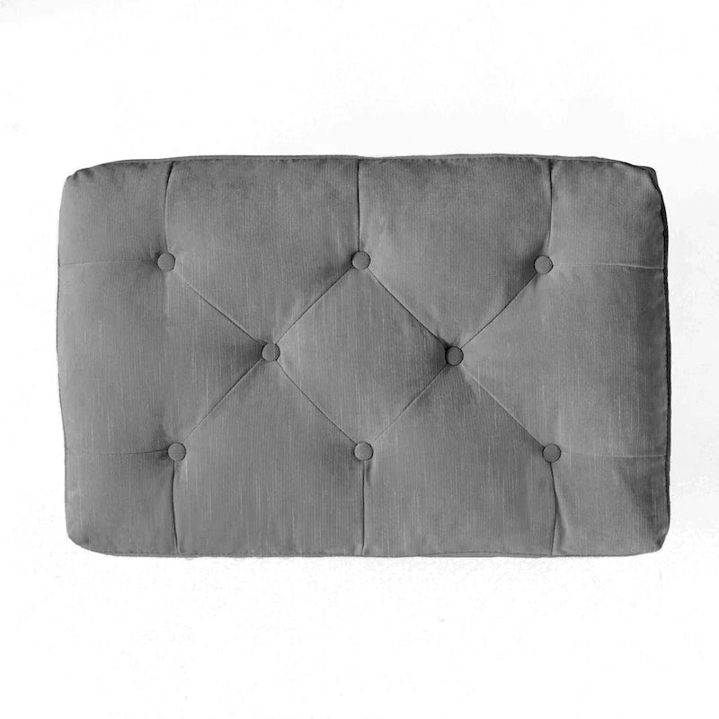 Jeremy Modern Tufted Fabric Pillow Top Ottoman by Christopher Knight Home