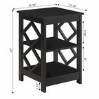 Convenience Concepts Diamond End Table with Shelves
