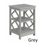 Convenience Concepts Diamond End Table with Shelves