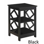 Convenience Concepts Diamond End Table with Shelves