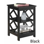 Convenience Concepts Diamond End Table with Shelves