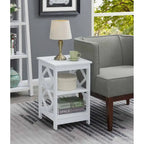 Convenience Concepts Diamond End Table with Shelves
