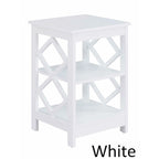 Convenience Concepts Diamond End Table with Shelves
