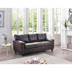 Gallant 78 in. W Flared Arm Faux Leather Straight Sofa - 33L x 78W x 35H