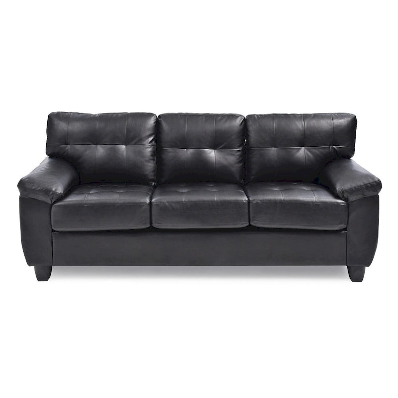 Gallant 78 in. W Flared Arm Faux Leather Straight Sofa - 33L x 78W x 35H