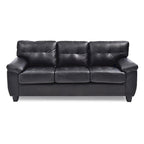 Gallant 78 in. W Flared Arm Faux Leather Straight Sofa - 33L x 78W x 35H