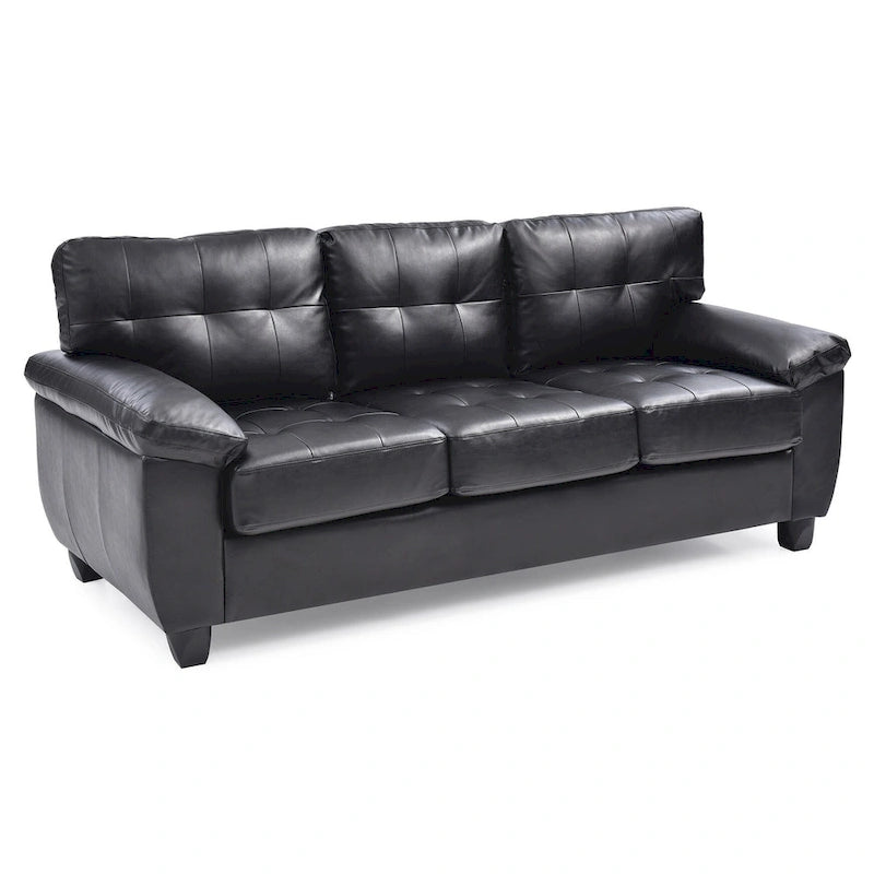Gallant 78 in. W Flared Arm Faux Leather Straight Sofa - 33L x 78W x 35H