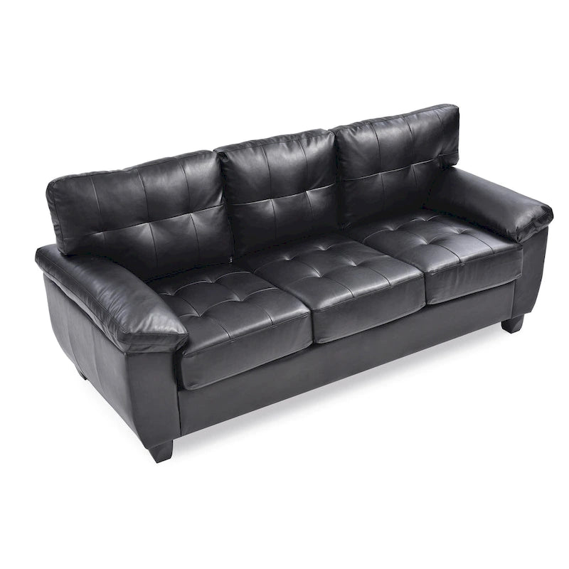 Gallant 78 in. W Flared Arm Faux Leather Straight Sofa - 33L x 78W x 35H