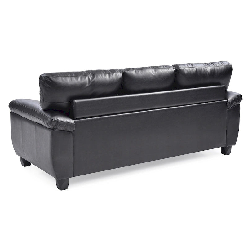 Gallant 78 in. W Flared Arm Faux Leather Straight Sofa - 33L x 78W x 35H