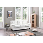 Gallant 78 in. W Flared Arm Faux Leather Straight Sofa - 33L x 78W x 35H
