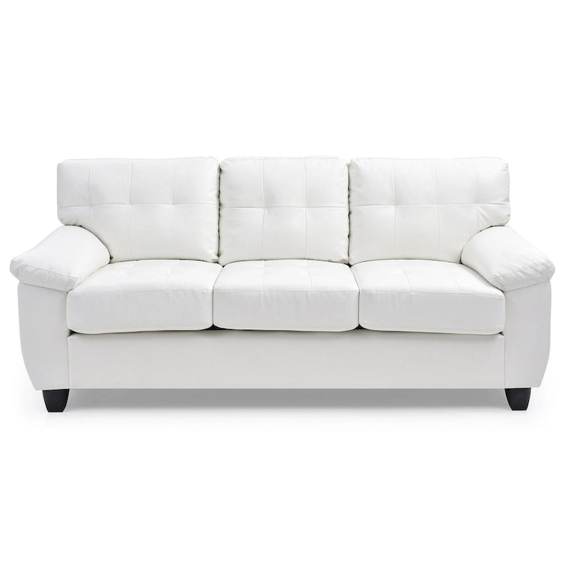 Gallant 78 in. W Flared Arm Faux Leather Straight Sofa - 33L x 78W x 35H