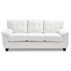 Gallant 78 in. W Flared Arm Faux Leather Straight Sofa - 33L x 78W x 35H