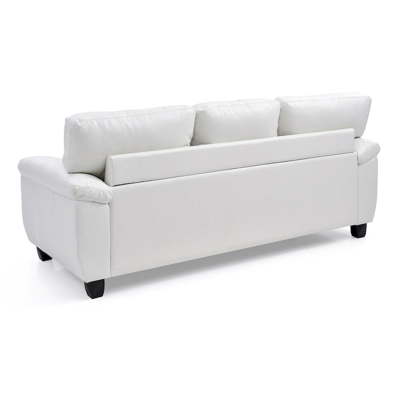 Gallant 78 in. W Flared Arm Faux Leather Straight Sofa - 33L x 78W x 35H