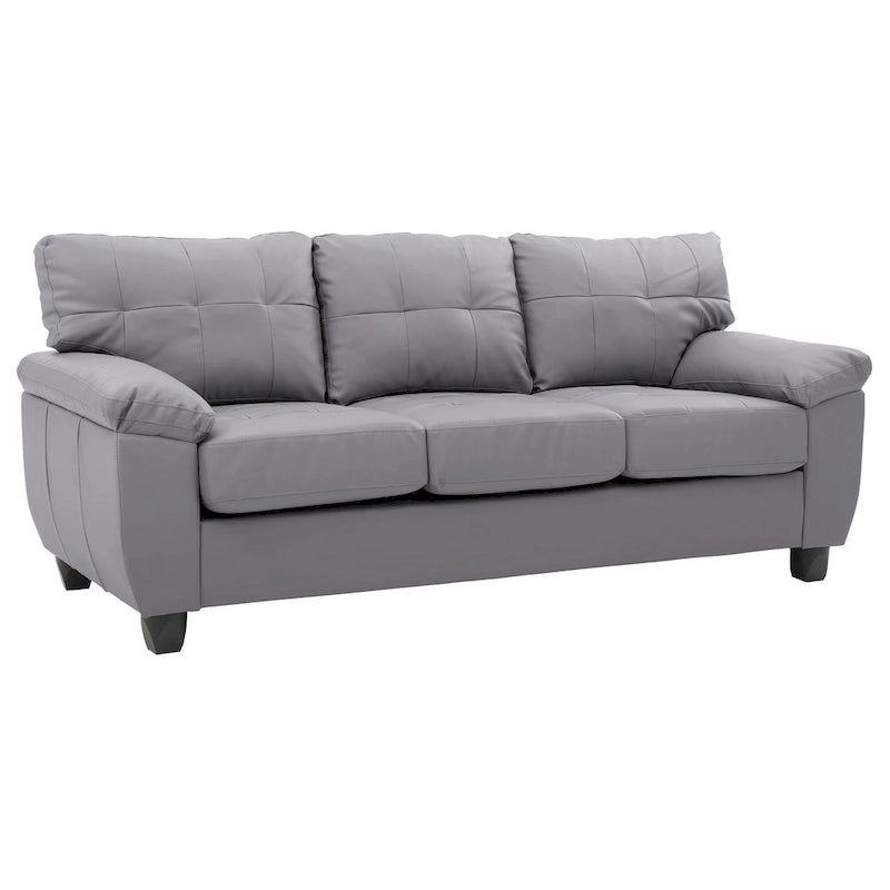 Gallant 78 in. W Flared Arm Faux Leather Straight Sofa - 33L x 78W x 35H