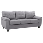 Gallant 78 in. W Flared Arm Faux Leather Straight Sofa - 33L x 78W x 35H