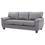 Gallant 78 in. W Flared Arm Faux Leather Straight Sofa - 33L x 78W x 35H