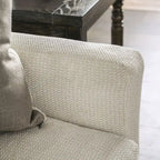 Swik Contemporary Ivory Chenille L-Shaped Sectional by Furniture of America