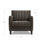 Hydeline Ennis Top Grain Leather Sofa and Chair Set - Sofa, Chair