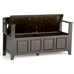 WYNDENHALL Halifax 48 inch Wide Solid Wood Transitional Entryway Bench - 48 Inches wide