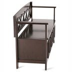 WYNDENHALL Halifax 48 inch Wide Solid Wood Transitional Entryway Bench - 48 Inches wide