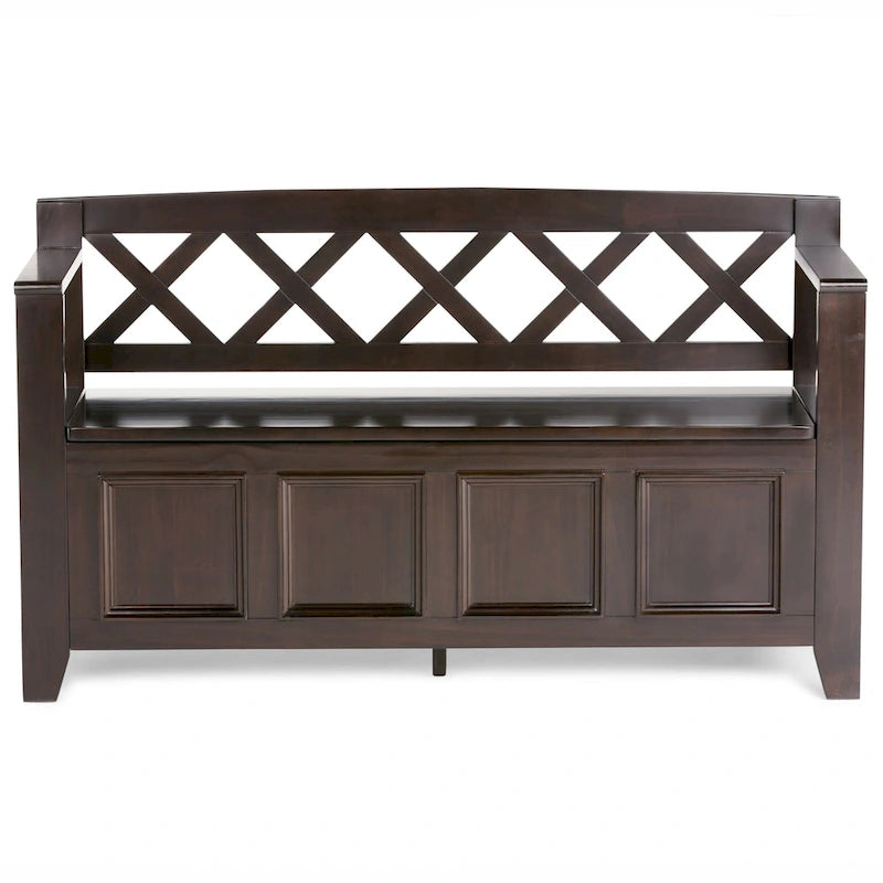 WYNDENHALL Halifax 48 inch Wide Solid Wood Transitional Entryway Bench - 48 Inches wide