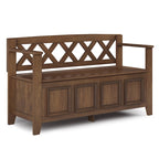 WYNDENHALL Halifax 48 inch Wide Solid Wood Transitional Entryway Bench - 48 Inches wide