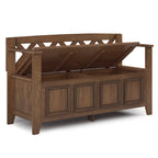 WYNDENHALL Halifax 48 inch Wide Solid Wood Transitional Entryway Bench - 48 Inches wide