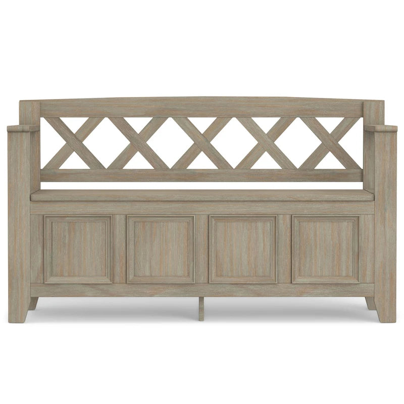 WYNDENHALL Halifax 48 inch Wide Solid Wood Transitional Entryway Bench - 48 Inches wide