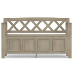 WYNDENHALL Halifax 48 inch Wide Solid Wood Transitional Entryway Bench - 48 Inches wide