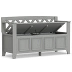 WYNDENHALL Halifax 48 inch Wide Solid Wood Transitional Entryway Bench - 48 Inches wide