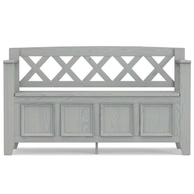 WYNDENHALL Halifax 48 inch Wide Solid Wood Transitional Entryway Bench - 48 Inches wide