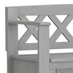 WYNDENHALL Halifax 48 inch Wide Solid Wood Transitional Entryway Bench - 48 Inches wide