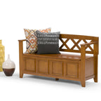 WYNDENHALL Halifax 48 inch Wide Solid Wood Transitional Entryway Bench - 48 Inches wide