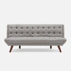 Modern Armless Fabric Grey Sofa Bed Adjustable Folding Sofa - 32.09*71.06*22.05 inches