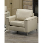 Lessa Modern Premium Top Grain Leather Sofa and Chair Set