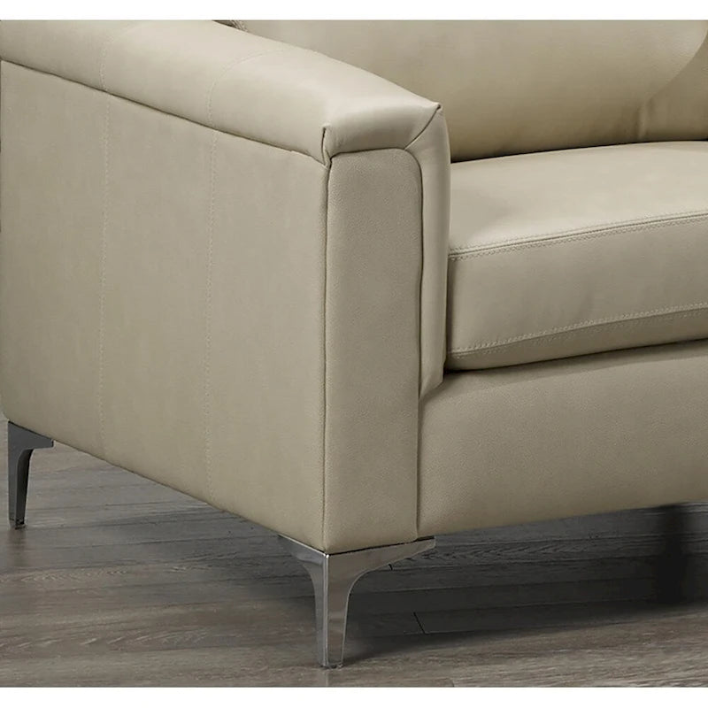 Lessa Modern Premium Top Grain Leather Sofa and Chair Set