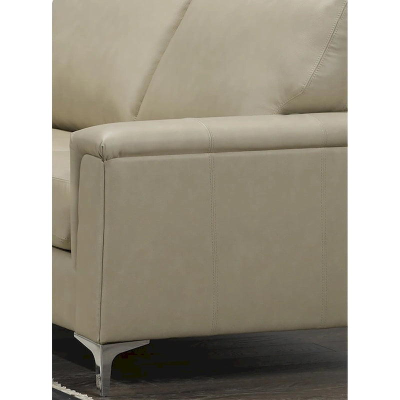 Lessa Modern Premium Top Grain Leather Sofa and Chair Set