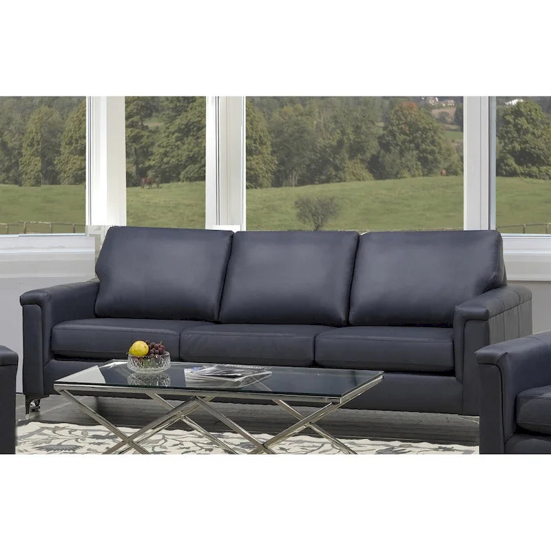 Lessa Modern Premium Top Grain Leather Sofa and Chair Set