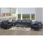 Lessa Modern Premium Top Grain Leather Sofa and Chair Set
