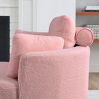 Circle Swivel Chair with Moon Storage Ottoman and 4 Pillows