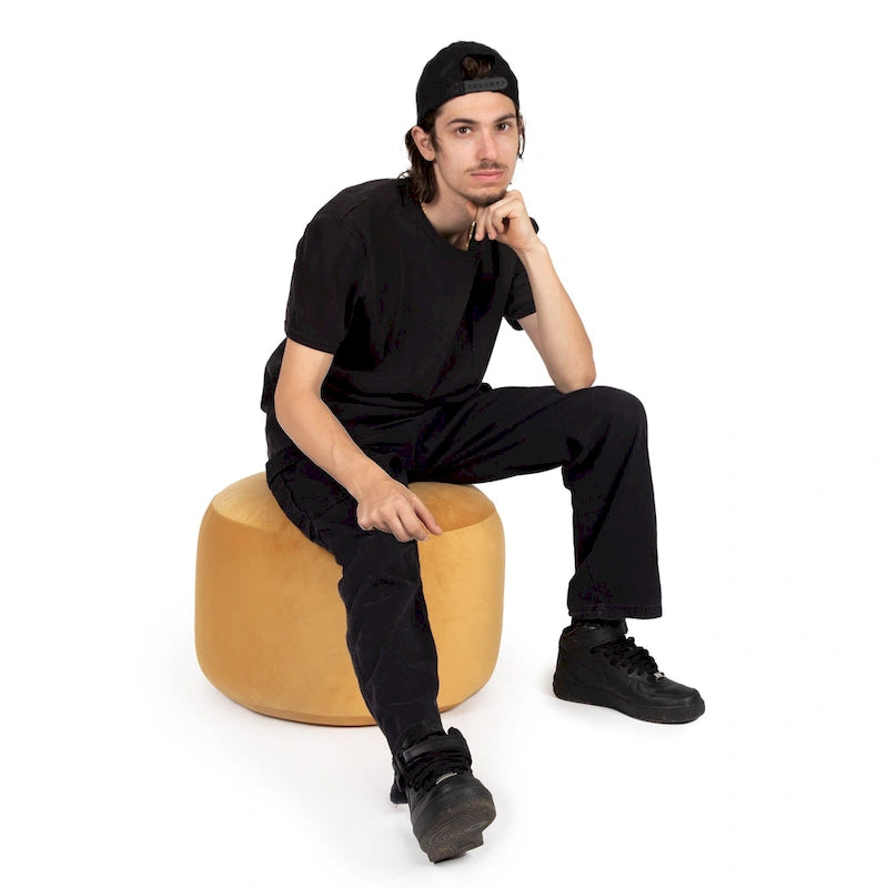 Belgique Velvety Indoor Pouf by Gouchee Home