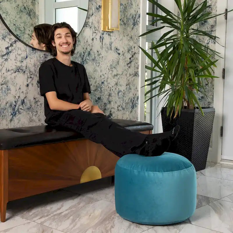 Belgique Velvety Indoor Pouf by Gouchee Home