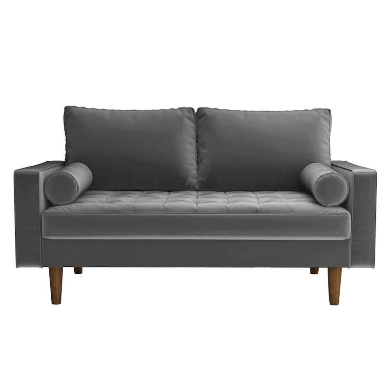 Luis Mid-century Modern Tufted Velvet Loveseat - N/A
