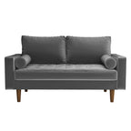 Luis Mid-century Modern Tufted Velvet Loveseat - N/A